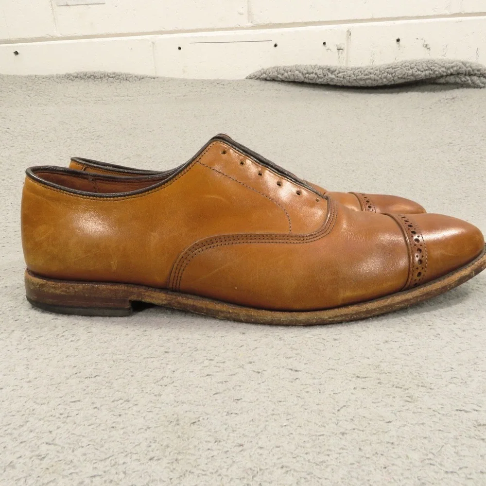 Allen Edmonds Shoes Mens 12 D Fifth Avenue Walnut Cap Toe Leather Oxford 5th Ave